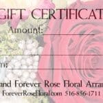 Always and Forever Rose Floral gift certificate