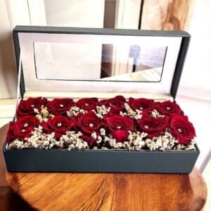 Forever Red Floral Rose Box