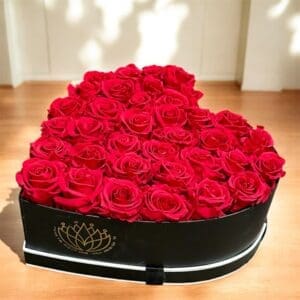 Forever Three Dozen Red Rose Heart