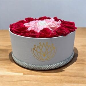 Forever Tri-Colored  Rose Box White